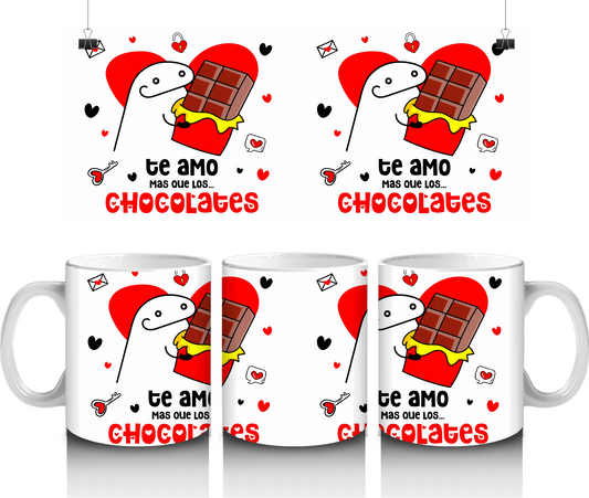 Te Amo Más que los Chocolates Mug – 15 oz Ceramic Coffee Cup