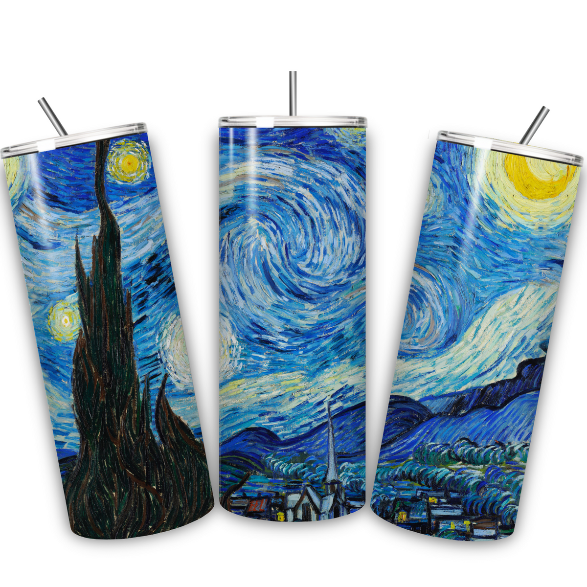 Starry Night Art Tumbler – 20 oz Skinny